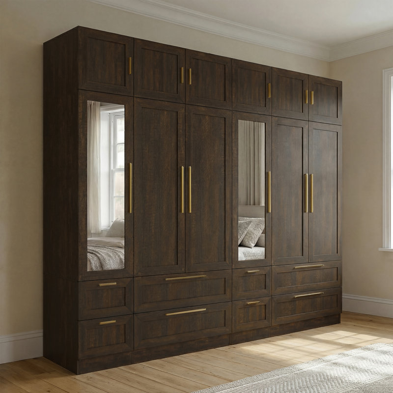 Grande armoire l 94,4 po, Brun