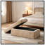 Banc rembourré en chenille avec rangement rabattable-1474001710