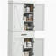 Armoire de cuisine haute de 72 po de style campagnard avec 4 portes de grange, 5 tiroirs et 5 tablettes réglables HOMcom, blanc