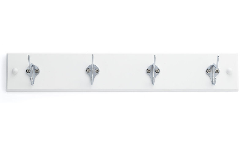 Porte-manteau mural, Blanc / Chrome