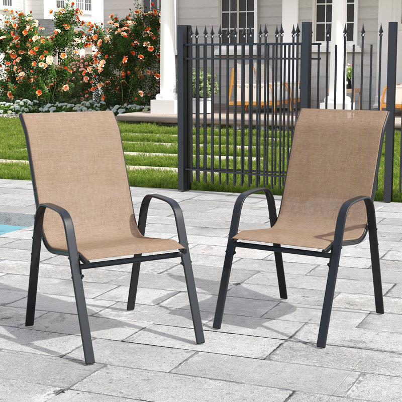 Chaise de salle à manger d'extérieur, Beige
