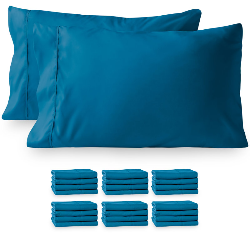 Taie d'oreiller ultra-douce Premium 1800, Taie d’oreiller standard, Bleu moyen