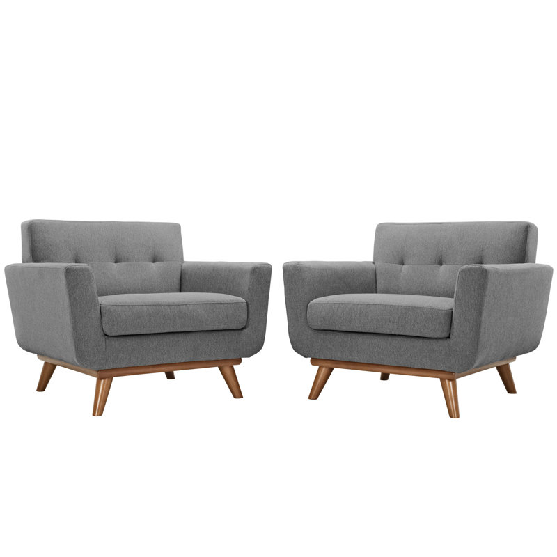Fauteuil Engage, Velours gris performance