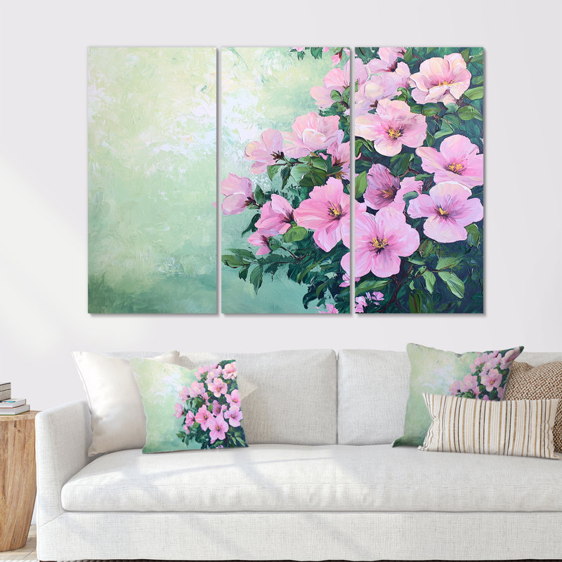 Ensemble de salon Spring Symphony Of Violets, H 28 po x l 36 po, Impression sans cadre en métal, Ne s’applique pas