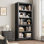 Bibliothèque de campagne 71 "avec tablettes réglables - Bibliothèque rustique à 5 niveaux pour le salon, le bureau et la bibliothèque, largeur 31,5"