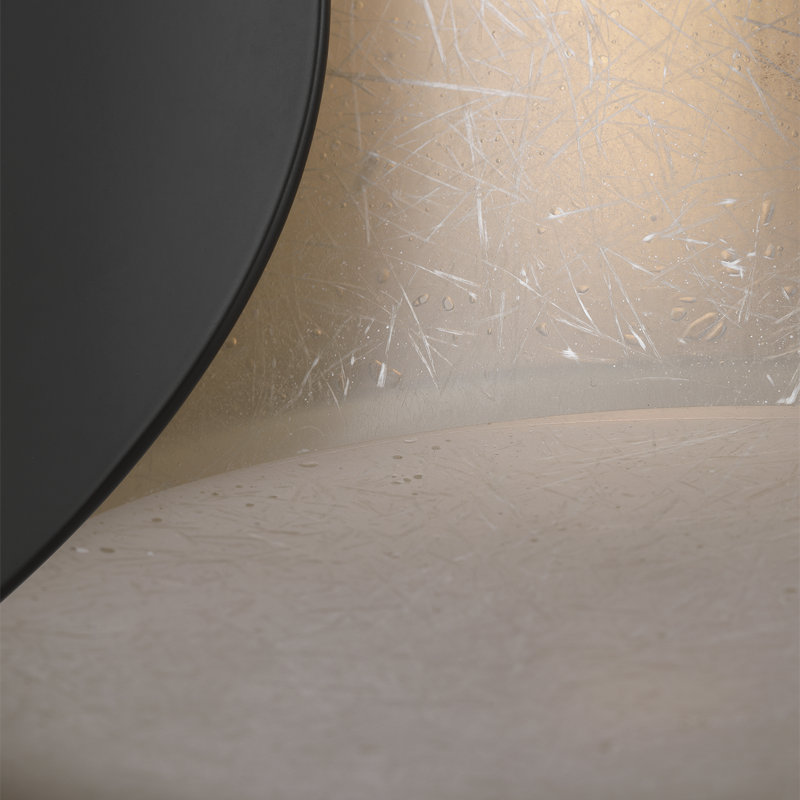 Anne-Marie Barton Armise Pendant with Nova Frost, 242" H x 7.5" W, Matte Carbon, White