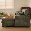 Canapé d'angle convertible en lit d'appoint en forme de L, avec méridienne de rangement réversible pour petits espaces-133866457