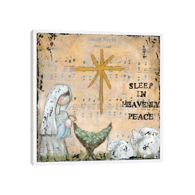 Silent Night by Ashley Bradley - Print on Canvas, 66.04 cm H x 66.04 cm W, White Framed