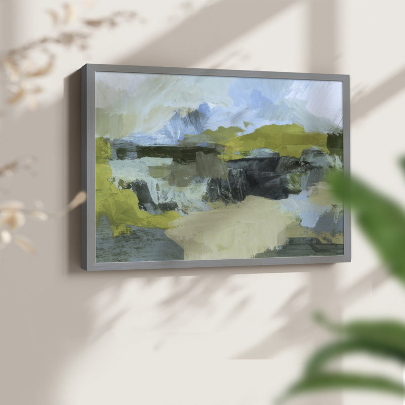 «Geotheral Patchwork I», reproduction encadrée, H 22 po x l 28 po, Gris