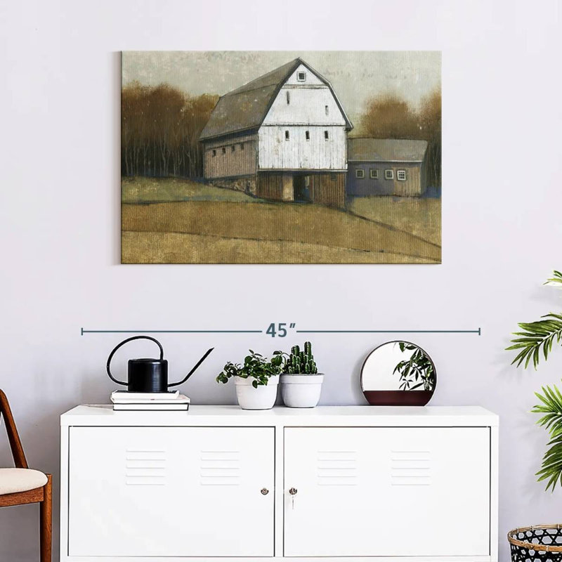 Lilie White Barn View I, 24" H x 36" W