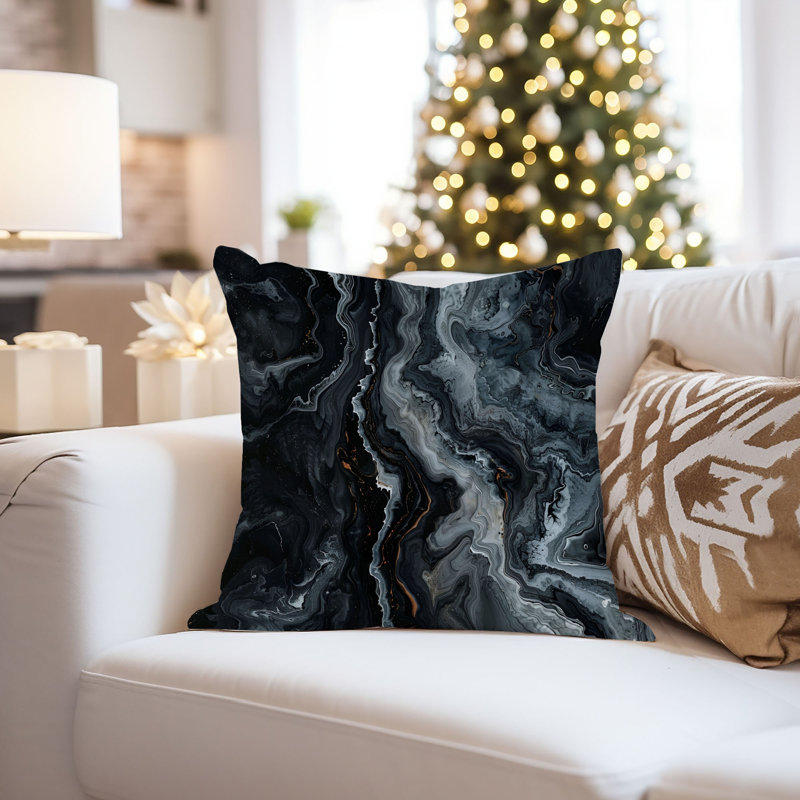 Abstract Marble Geode VI Modern Throw Pillow Cover, 20x20