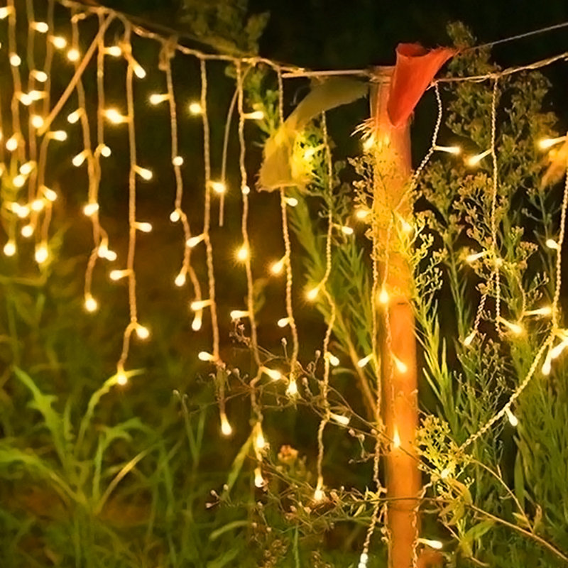300cm LED Solar Powered 300 - Bulb Cord String Light