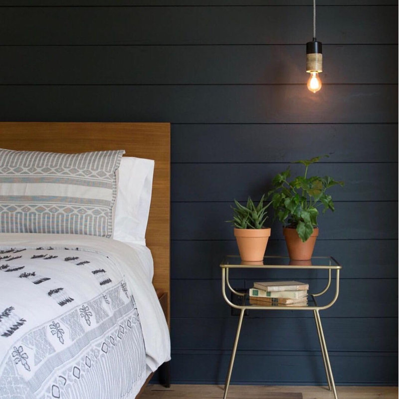 5.03" x 35.5" Peel and Stick Shiplap Wall Paneling (10-pack), Black