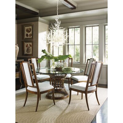 Bali Hai Latitude Dining Table with Glass Top -  Tommy Bahama Home, 01-0593-875-84C