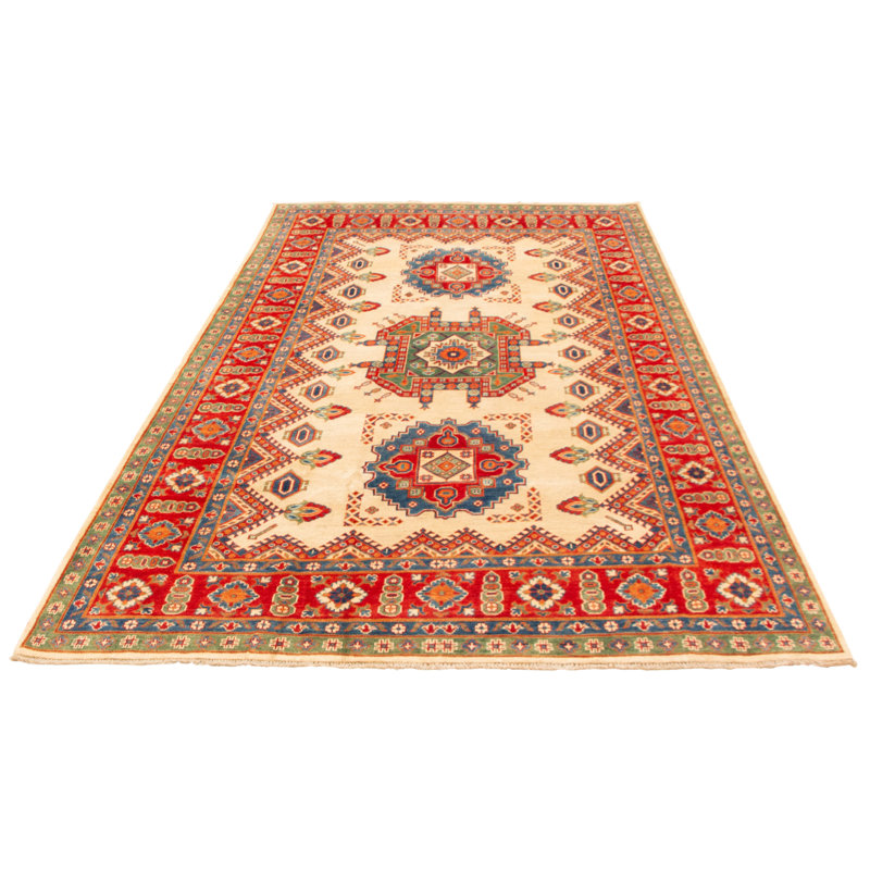 Tapis unique en laine noué à la main 6 pi 8 po x 9 pi 11 po nouvel âge Oira