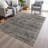 Machine Washable Indoor/Outdoor Xhevrie Taupe Rug-2046724149
