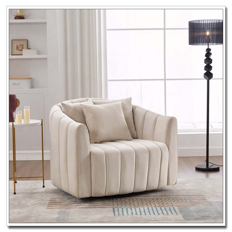 Canapé-lit simple pliable de 40 po avec accoudoirs et dossier, Beige