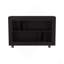 Console Wengue en mélamine avec rangement ouvert