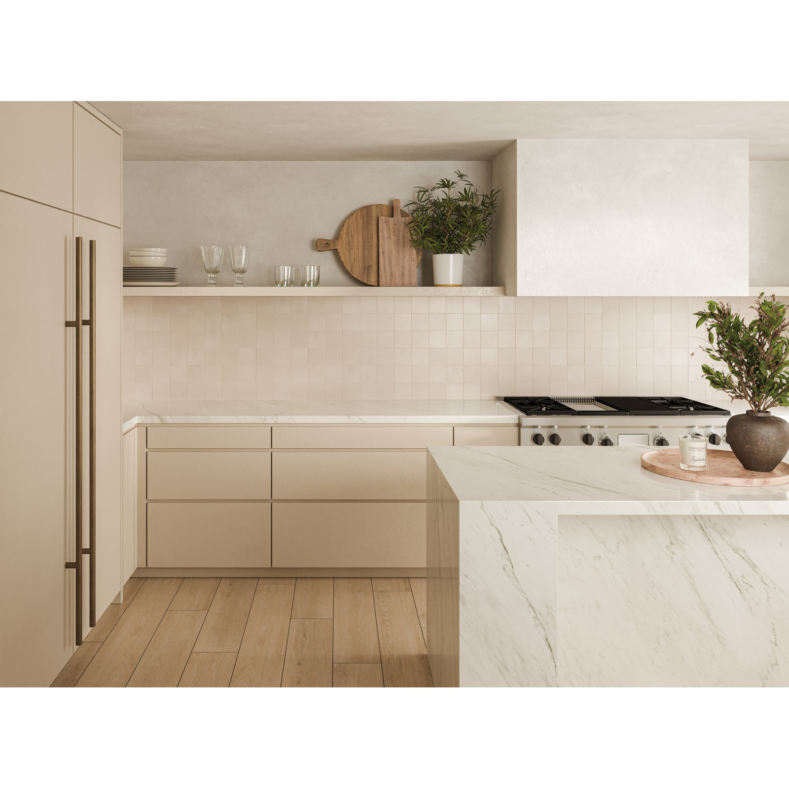 Sahara 4" x 4" Porcelain Tile, White
