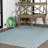 Chevron Modern Concentric Squares Aqua/Light Gray Indoor/Outdoor Rug-69805174
