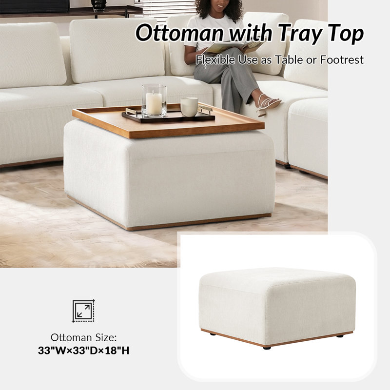 Lavallette Sofia Sectional Sofa, Beige