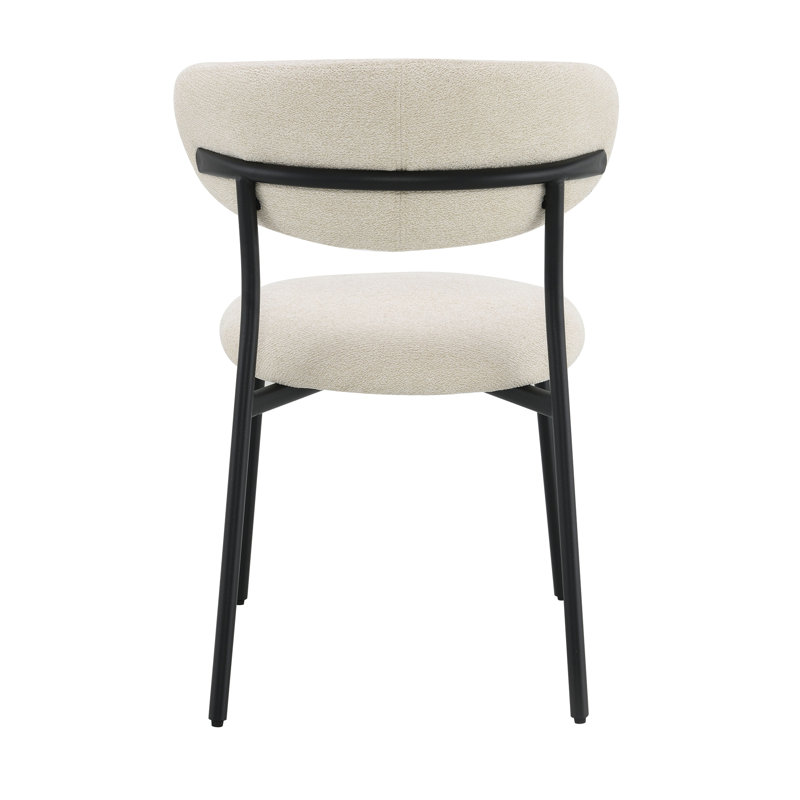 Chaise d'appoint en chenille beige Jirina (ensemble de 2)