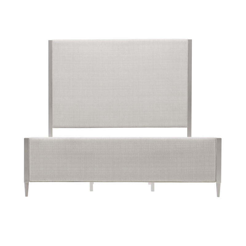 Ashby Place Beige Queen Upholstered Wood Bed with 6 Drawers