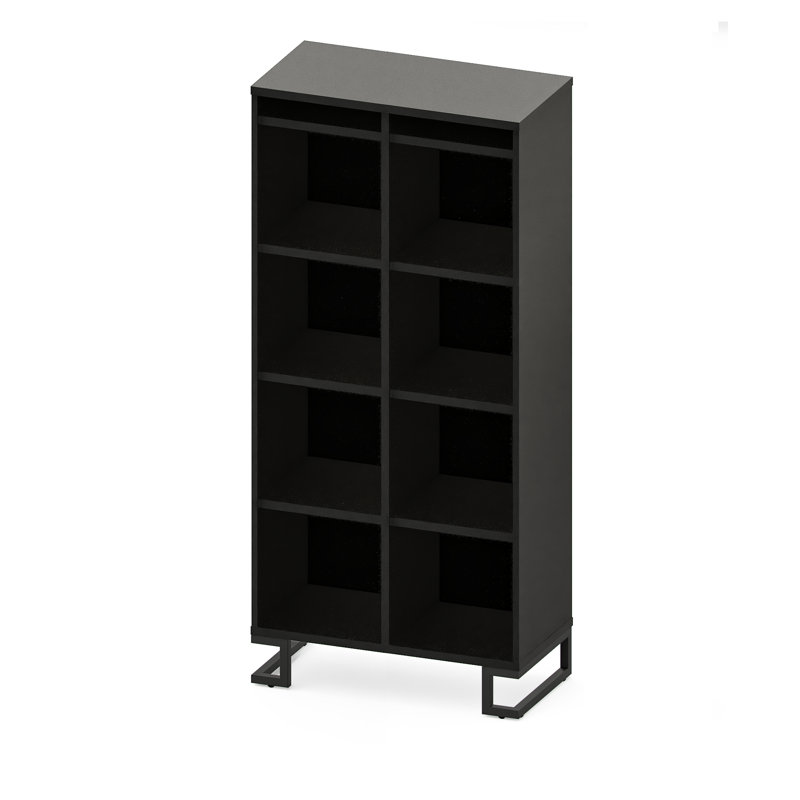 Deca 176cm H x 80cm W Cube Bookcase, Black