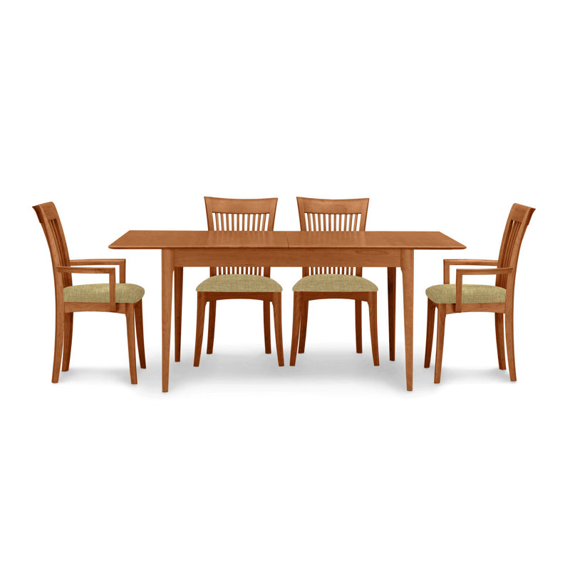 Sarah 5 - Piece Dining Set, Autumn Cherry, 30" H x 60" W x 36" D, Coffee Leather