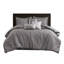 Ensemble d'édredon gris élégant en polyester toutes saisons pour chambre à coucher moderne
