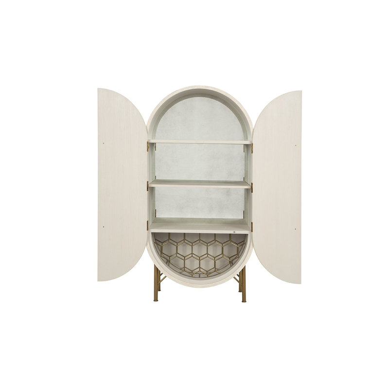 Mullinex Accent Cabinet, White Rustic Pine