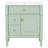 30" Green Freestanding Bathroom Vanity with Sink, Cabinet with Flip Drawer & Adjustable Shelf, Solid Rubberwood Frame, MDF Panels & Metal Handles