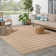 Rectangle Norgard Striped Machine Woven Polypropylene/Polyester Indoor/Outdoor Area Rug in Beige