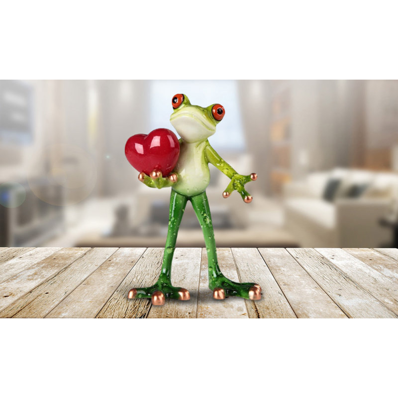 Figurine de grenouille 6 "avec cœur rouge