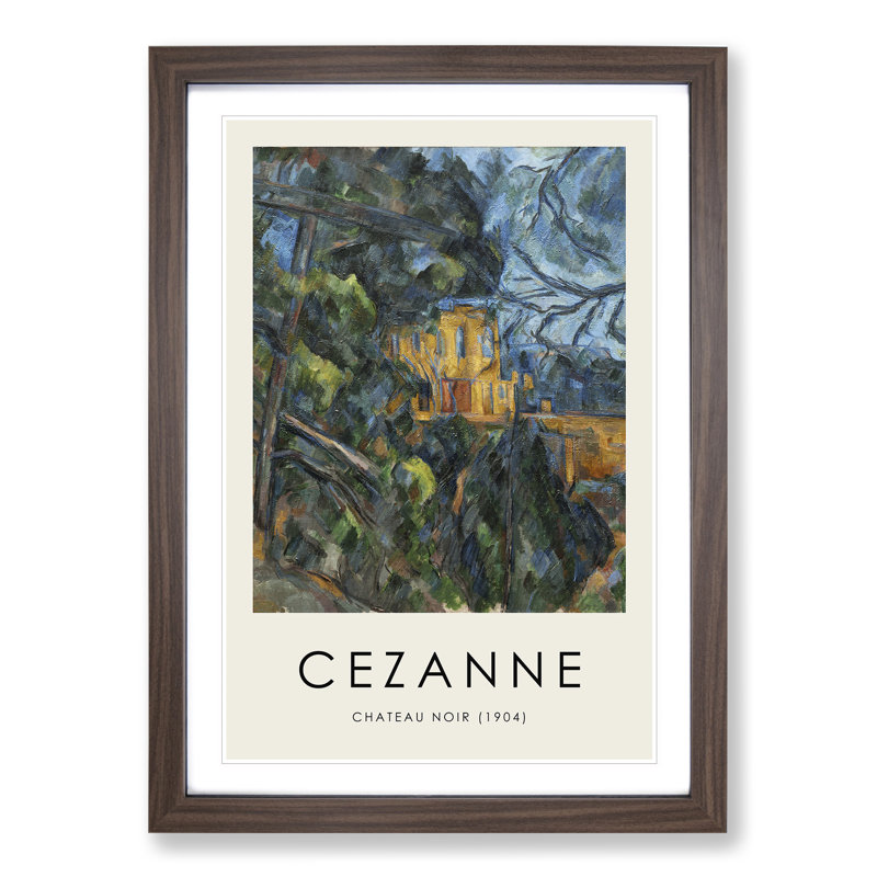 Chateau Noir by Paul Cezanne - Picture Frame Art Prints, 65cm H x 48cm W x 2cm D, Walnut