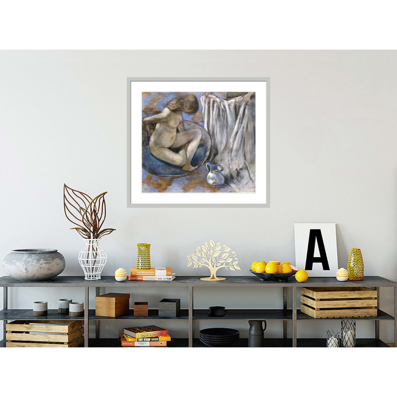 «Woman In The Tub» par Edgar Degas, impression giclée sur cadre, H 33,5 po x l 36,78 po