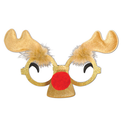 Verres de Noël renne scintillant