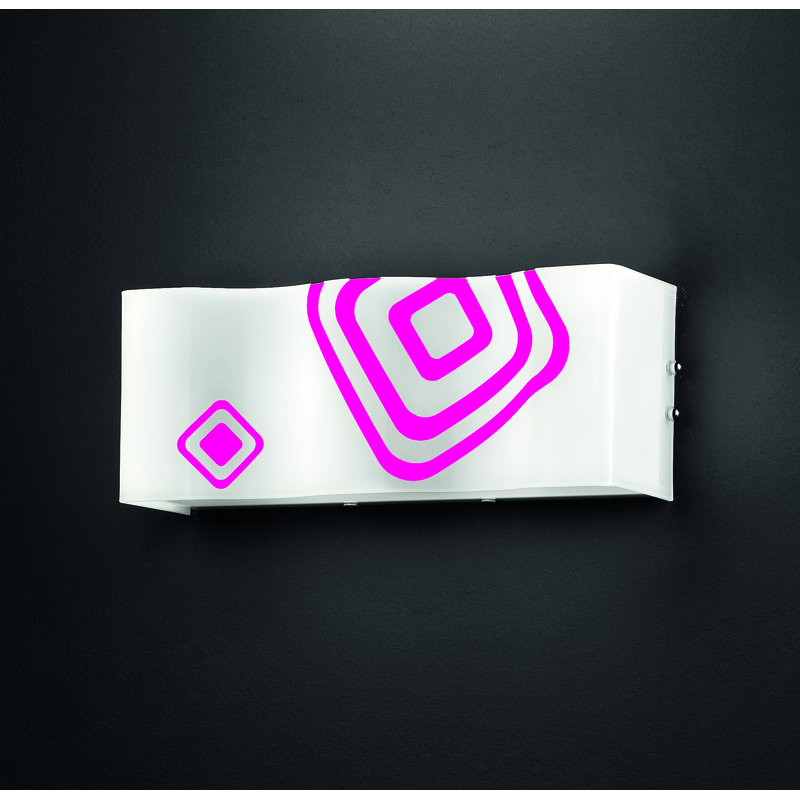 Ola Flush Mounted Sconce, 1 x E27 70 W, Fuchsia