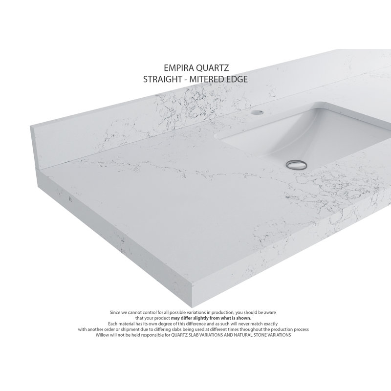 Aberdeen Black Double Sink Vanity with Empira Quartz Top