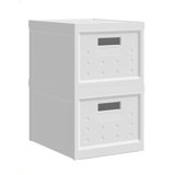 Set Of 2 Collapsible Stackable Storage Box With Lids For Home Or Office Organization