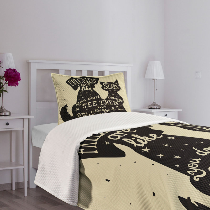 Inspirational Twin White Polyester Quilted Bedspread Set