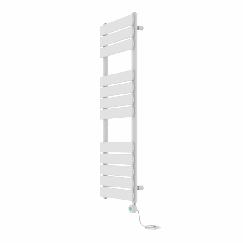 Flat Panel Towel Rail Heated Towel Rails, 120cm H x 45cm W x 6.2cm D, White