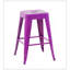 Tabouret à hauteur de comptoir 24 po, ensemble de 2 tabourets de bar en métal sans dossier, non empilable, amovible et facile à assembler, conception peu encombrante pour îlot de cuisine / bar / café / salle à manger (mauve)-83002776-83002777-83002779