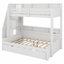 Lit superposé peu encombrant avec escalier de rangement avec éclairage USB et lit gigogne-1630788026