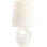 Adria 16" Cordless Table Lamp in Plaster White with Linen Shade