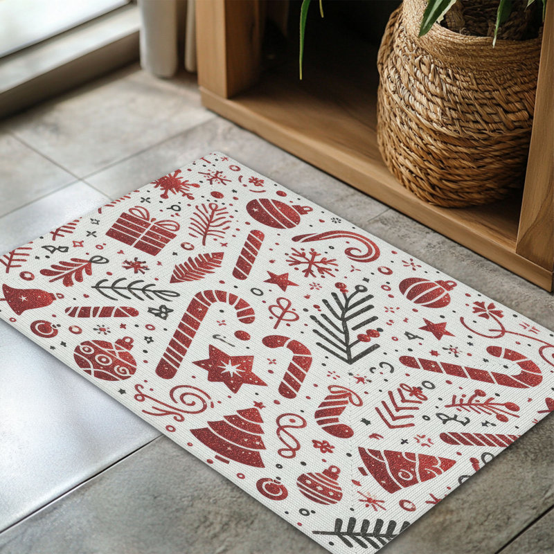 Tapis tressé Christmas Glitterburst, Rectangulaire 3 pi x 5 pi