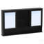 Armoire à pharmacie murale avec portes à double miroir, tablettes réglables, rangement ouvert, charnières à fermeture en douceur