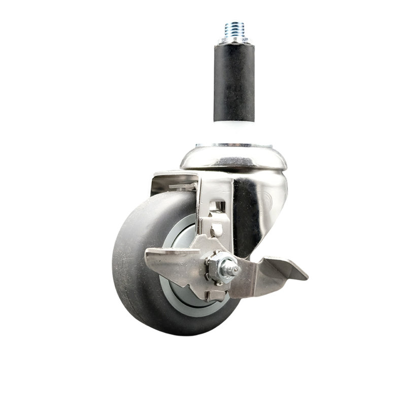 Frein à roue pivotante en caoutchouc thermoplastique 316SS SCC