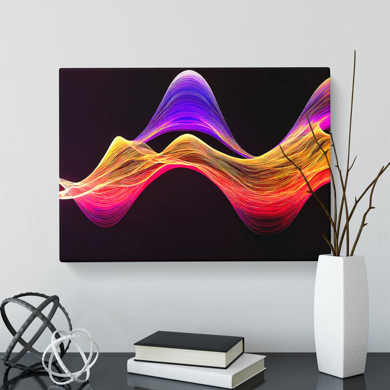 Lively Modern Abstract - Wrapped Canvas Print, 35cm H x 50cm W x 3cm D