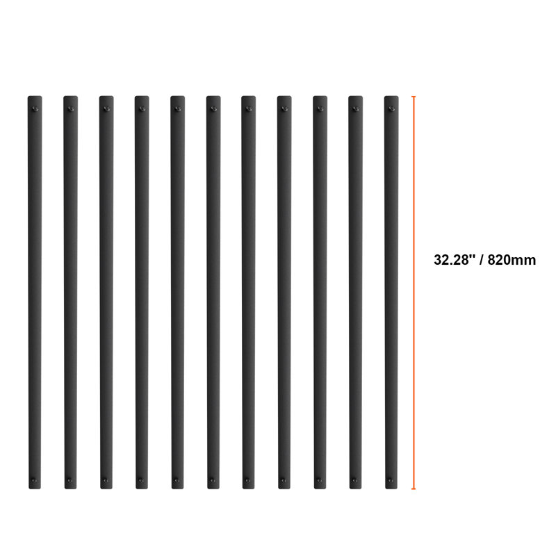 32.28" H x 1" W x 0.2" D Aluminum Balusters Set
